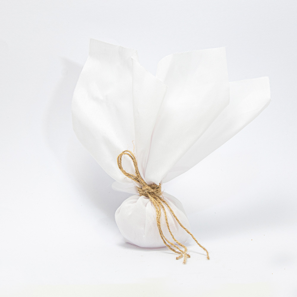 Μπομπονιέρα Γάμου Με Βαμβακερό Ύφασμα ΜΠΓ0014