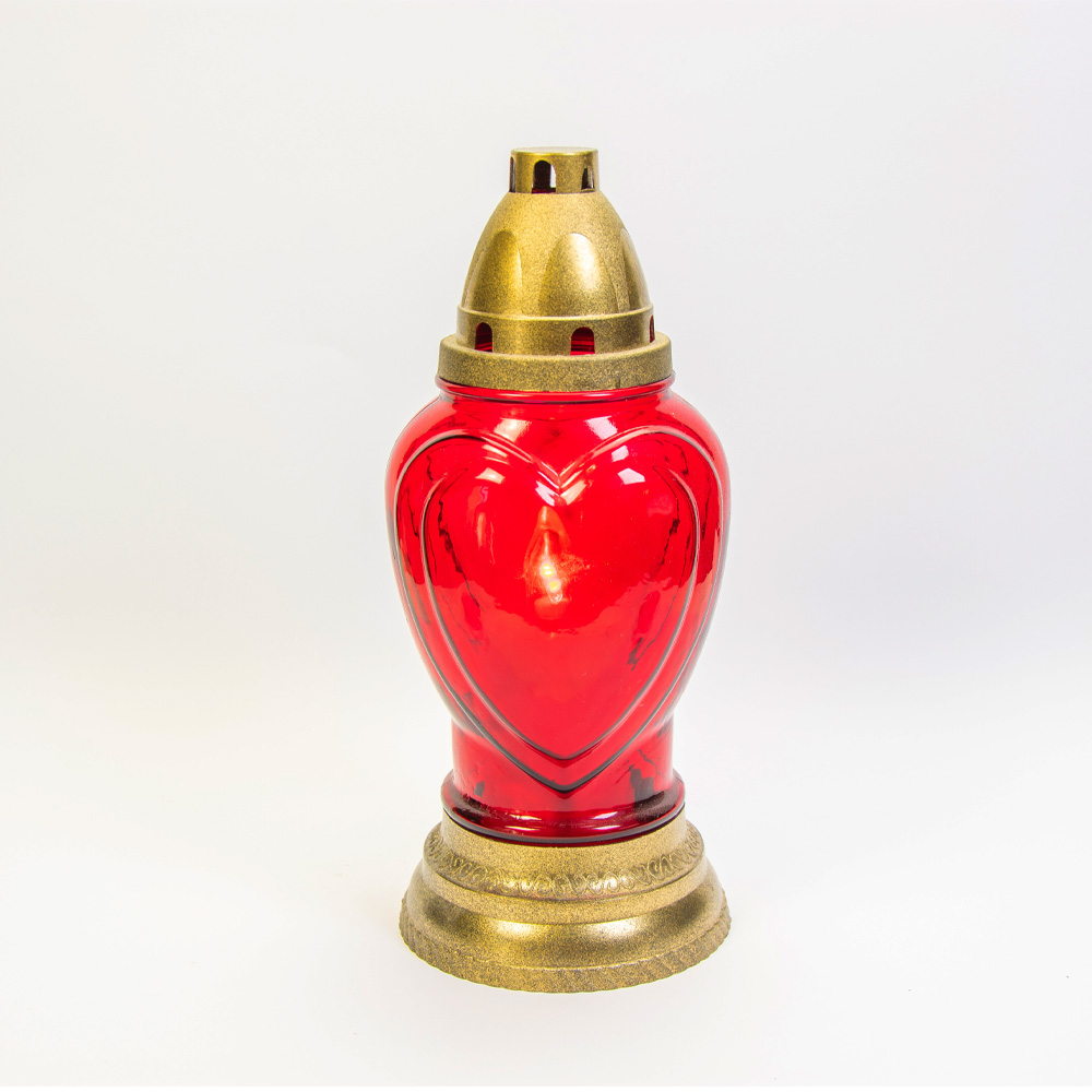 Καντήλι με λαμπτήρα μπαταρίας σε κόκκινο χρώμα