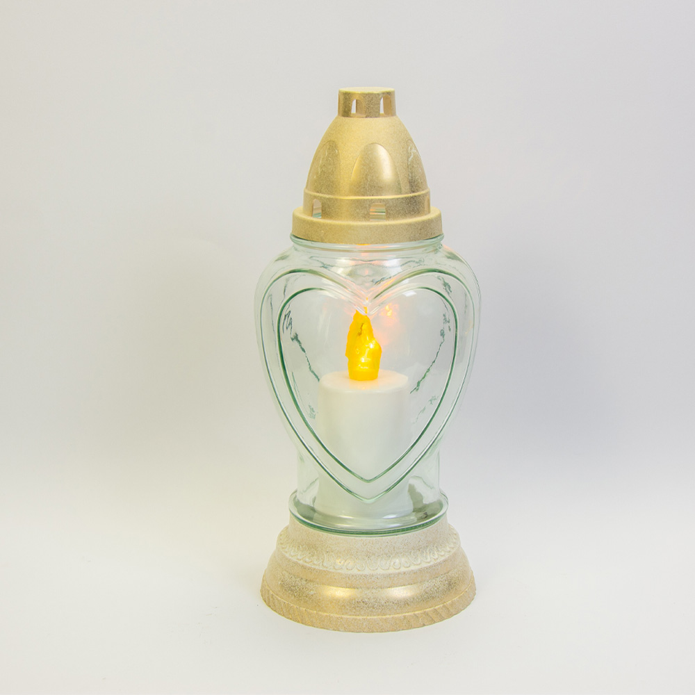 Καντήλι με λαμπτήρα μπαταρίας σε λευκό χρώμα