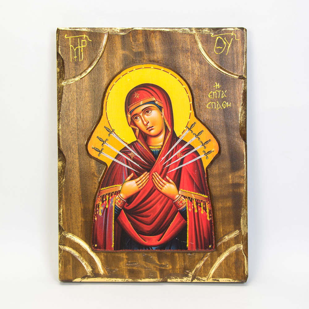 Ξυλόγλυπτη Εικόνα Παναγίας Επτάσπαθης
