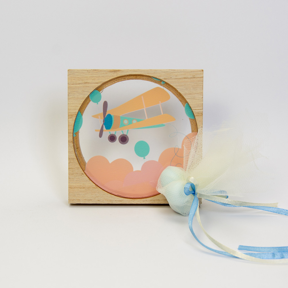 Μπομπονιέρα βάπτισης με αεροπλάνο