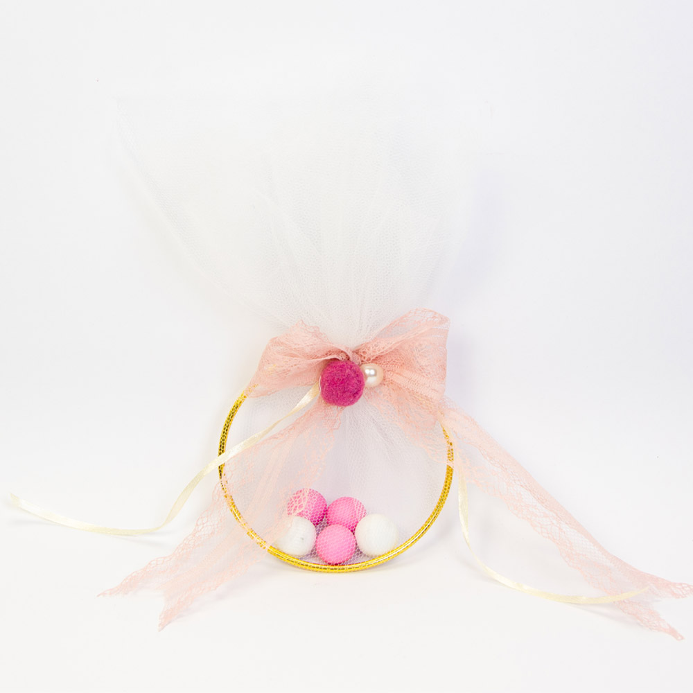 Μπομπονιέρα με χρυσό κρίκο