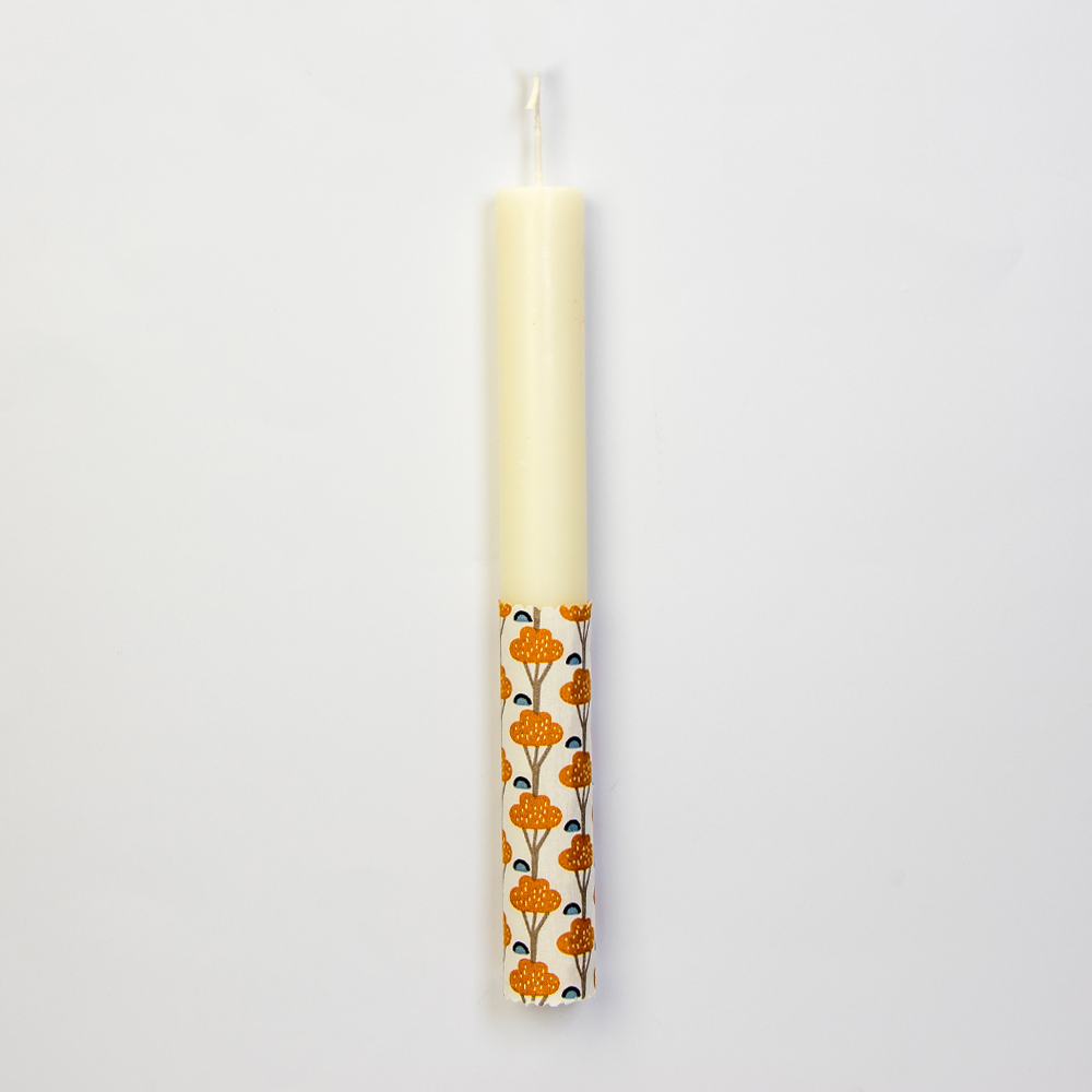 Λαμπάδα με πορτοκαλί δέντρα